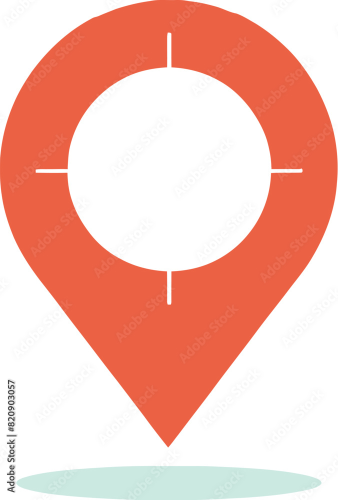 Fototapeta premium GPS location pin symbol vector illustration