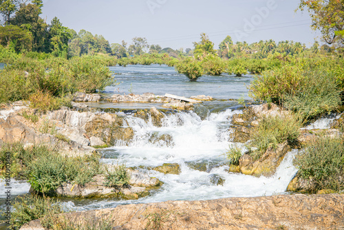 the Mekong River in Don Set photo