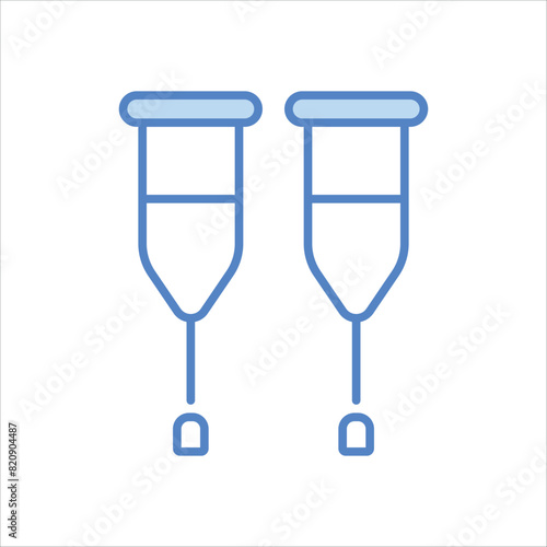 Crutches vector icon © vector squad