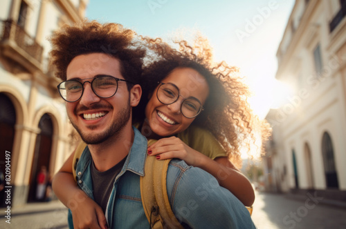 couple enjoying together and travel concept