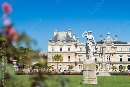 View of Luxembourg Gardens in Paris photo