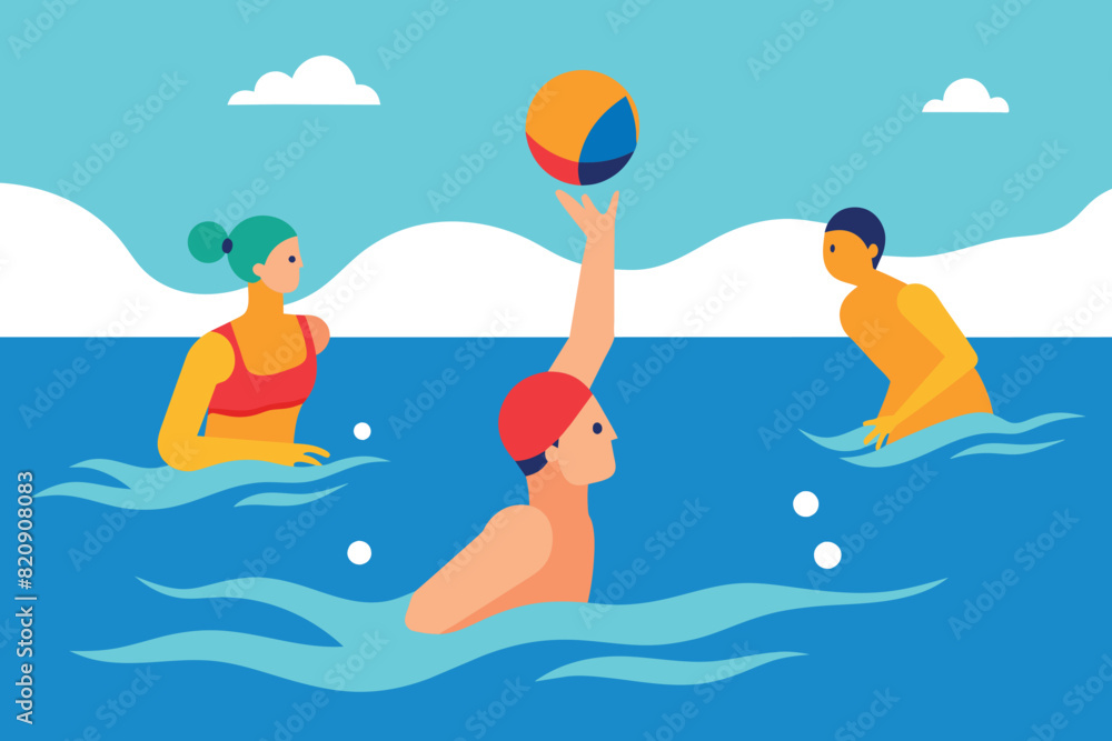 water polo game. A competition to win. water polo game. A competition to win.