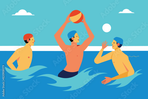 water polo game. A competition to win.