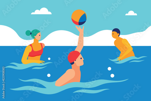 water polo game. A competition to win.