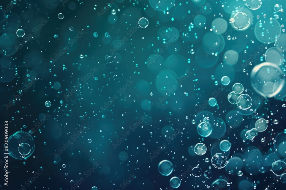 Blue green background with water bubbles floating in the air, underwater effect, water texture, abstract background. Blue green background with water bubbles floating in the air, underwater effect, water texture, abstract background.