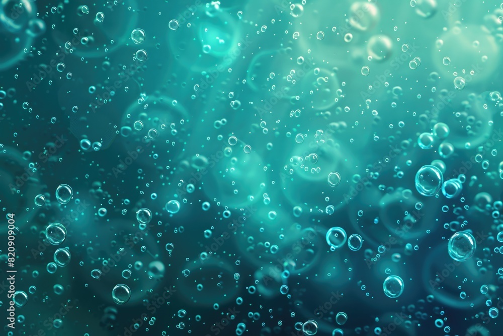 Blue green background with water bubbles floating in the air, underwater effect, water texture, abstract background. Blue green background with water bubbles floating in the air, underwater effect, water texture, abstract background.
