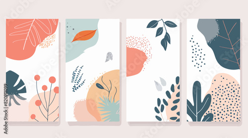 Modern cards with backgrounds for text and abstract 