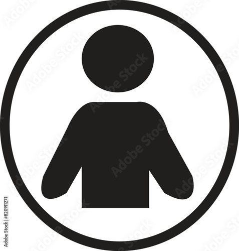 User profile login or access authentication icon vector illustration image User icon in flat style, Person icon, User icon for web site, User icon vector illustration.