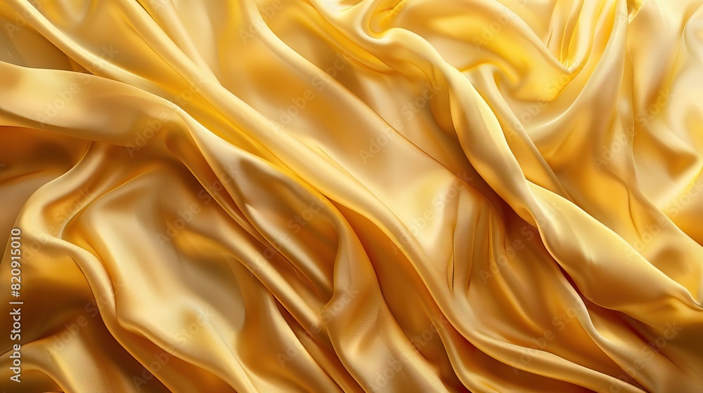 Fototapeta premium Elegant abstract golden soft fabric waves background