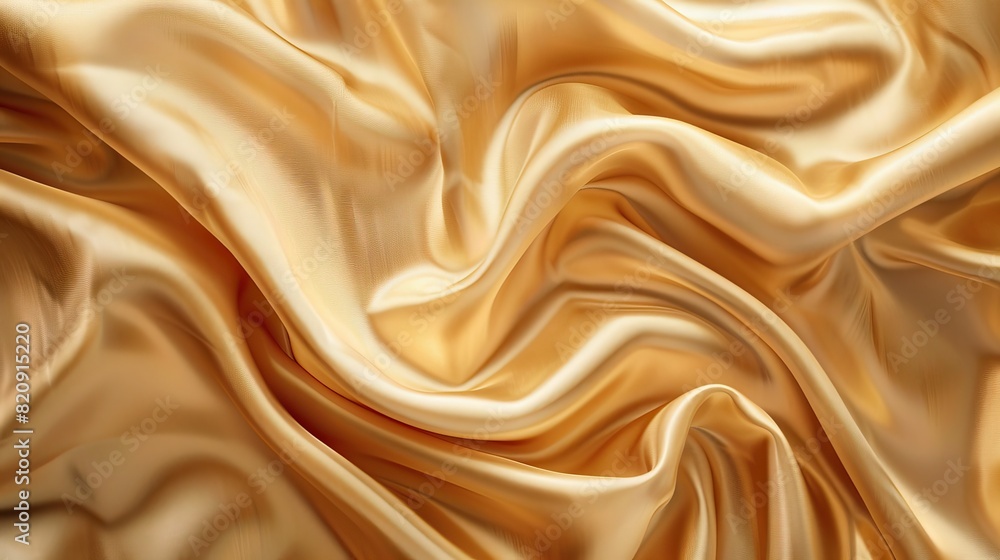 Golden waves on elegant fabric background Golden waves on elegant fabric background