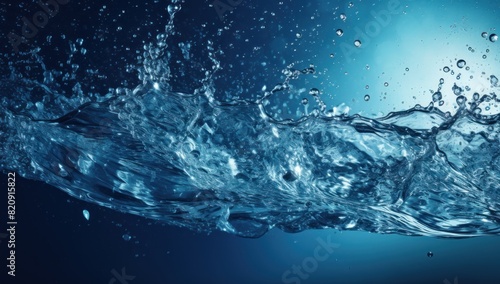 water splash with blue background seamless.