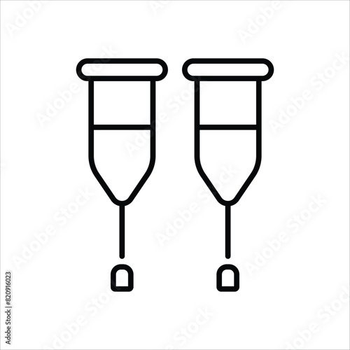 Crutches vector icon