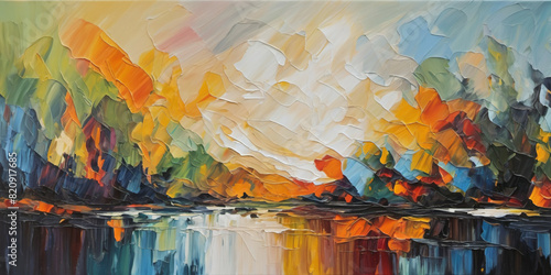 Nature landscape. Art backg...