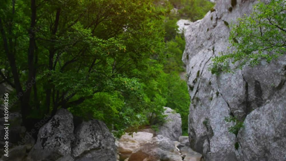Velika Paklenica karst river canyon Velika Paklenica karst river canyon