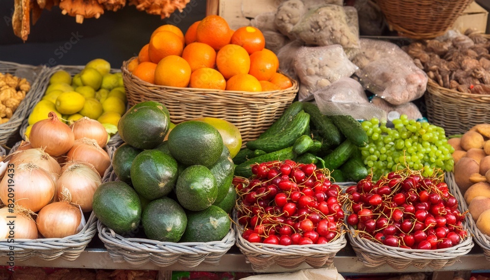 fruits and vegetables on the market