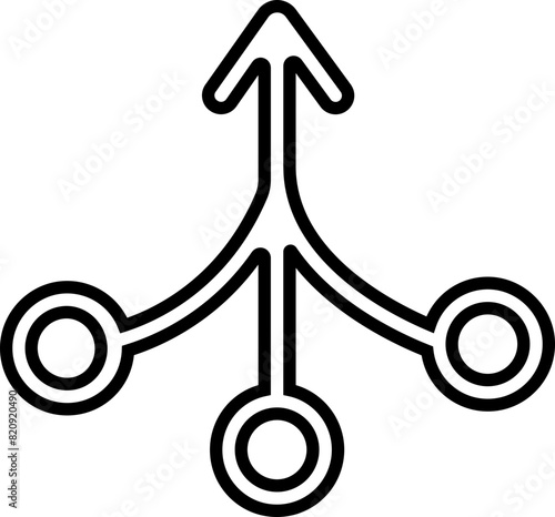 Consolidation icon, vector in flat style. Merge symbol isolated on transparent background. Simple consolidation abstract icon in black symbol for website design, app, mobile phone, ui Vector,