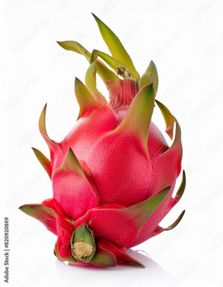 Fresh and Exotic: Dragonfruit on White Background Fresh and Exotic: Dragonfruit on White Background
