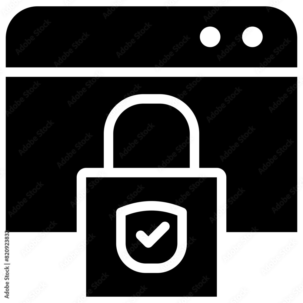 web protection solid icon web protection solid icon