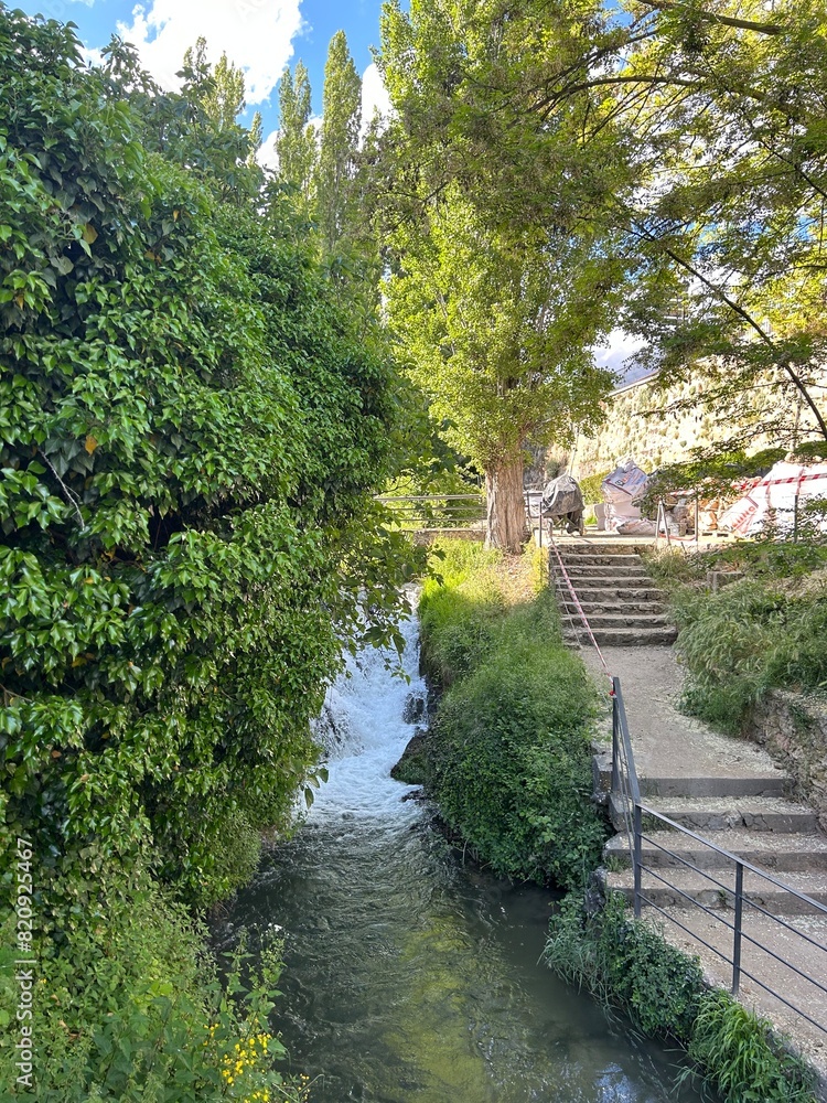 Waterfall in the middle of the town of Trillo in Guadalajara, Castilla la Mancha, Spain. Waterfall in the middle of the town of Trillo in Guadalajara, Castilla la Mancha, Spain.