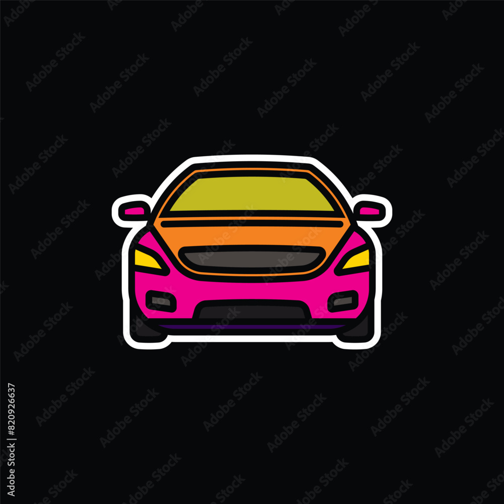 Original vector illustration. A passenger car. A contour icon. Original vector illustration. A passenger car. A contour icon.