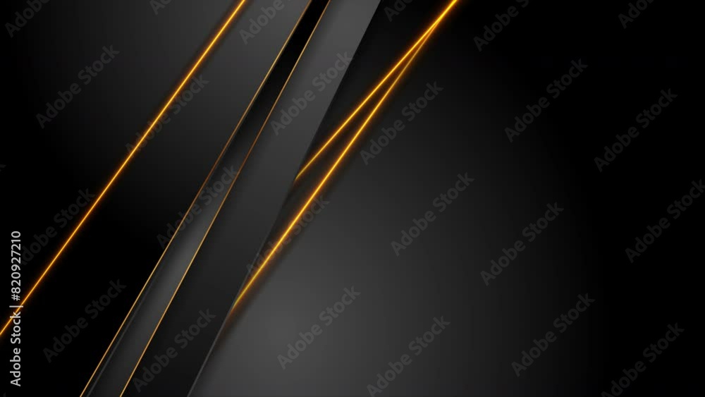 Black abstract corporate background with golden and neon lines. Seamless looping futuristic tech motion design. Video animation Ultra HD 4K 3840x2160 Black abstract corporate background with golden and neon lines. Seamless looping futuristic tech motion design. Video animation Ultra HD 4K 3840x2160