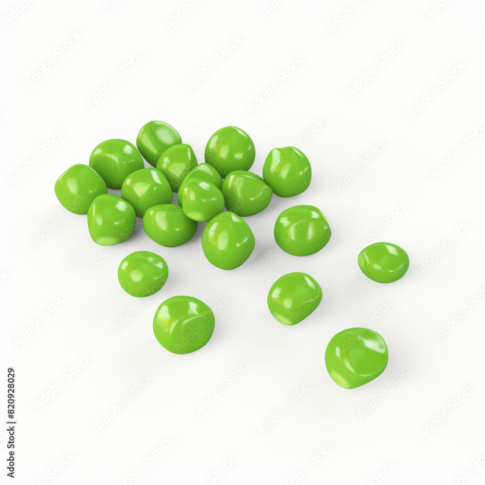 green pea icon in 3D style on a white background green pea icon in 3D style on a white background