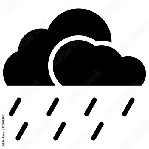 rain solid icon