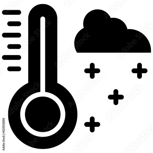 cold temperature solid icon