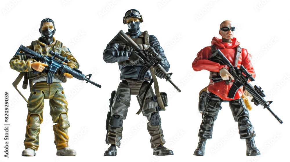 Three Elite Soldiers Engage in Tactical Mission Three Elite Soldiers Engage in Tactical Mission