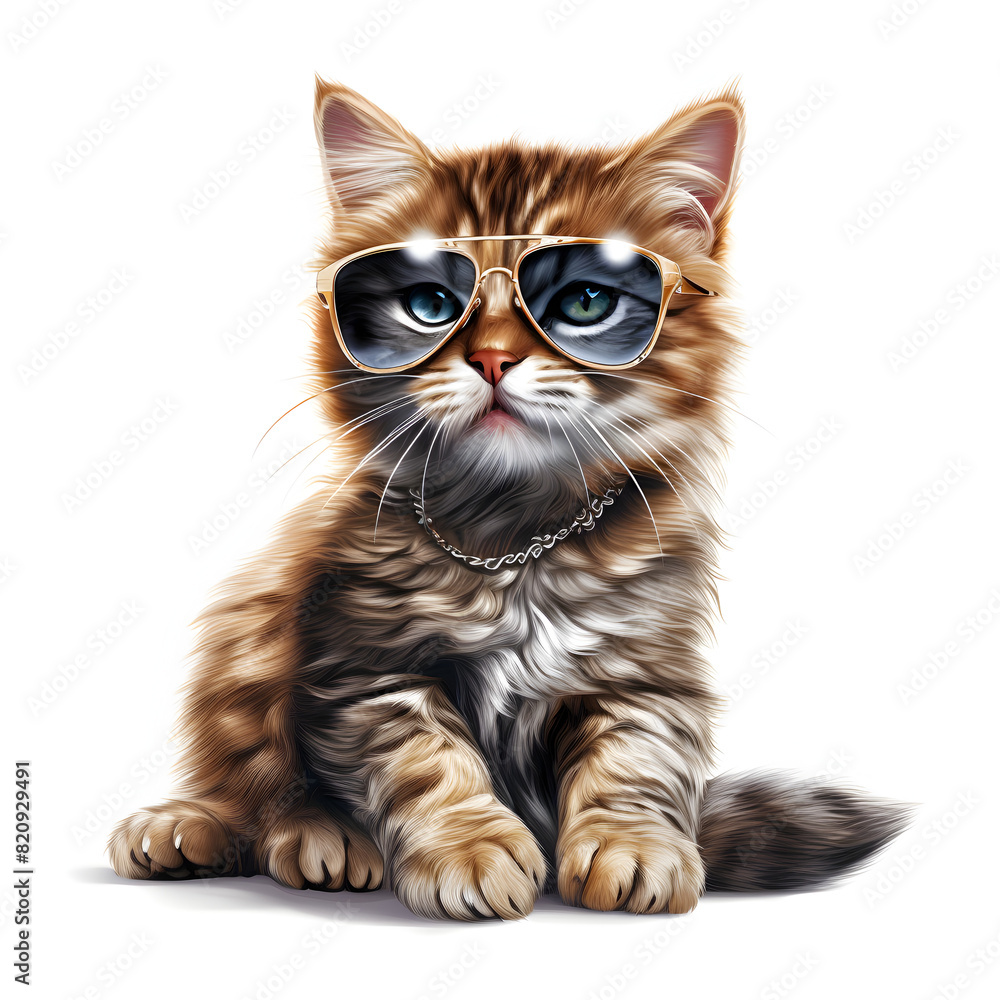 Cute Cat wearing sunglasses