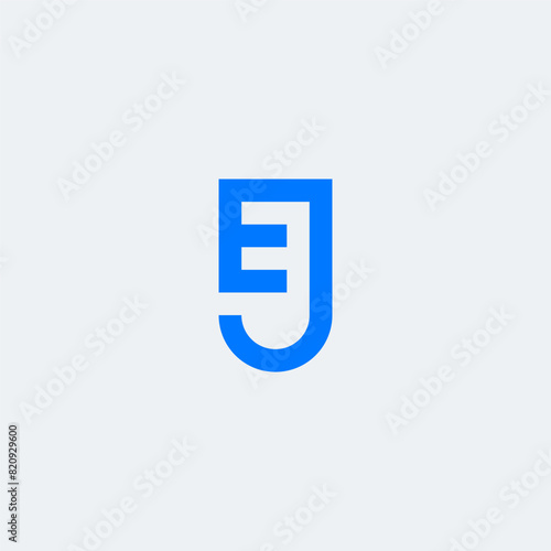 EJ  or E & J monogram logo with blue color.