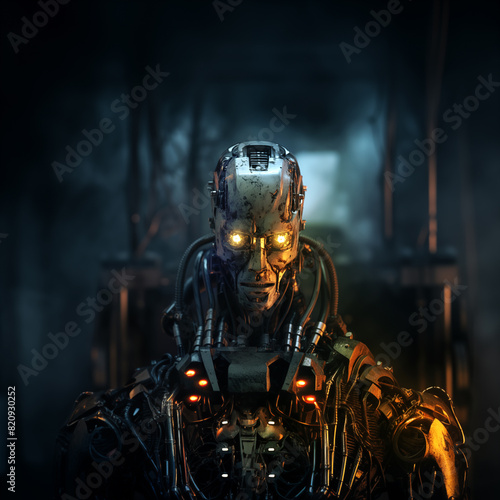image of a robot with glowing eyes © lnsdes