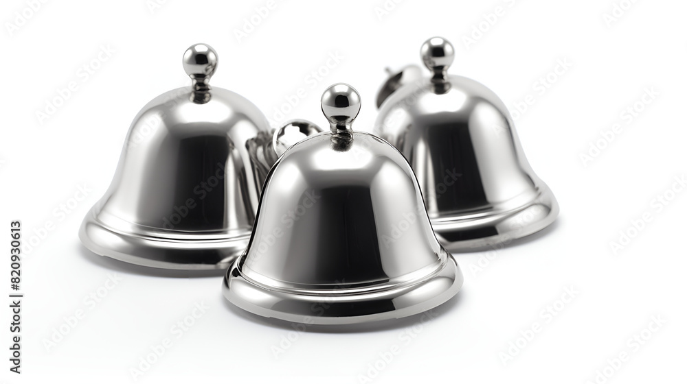 Silver Bells Against a Crisp White Backdrop Silver Bells Against a Crisp White Backdrop