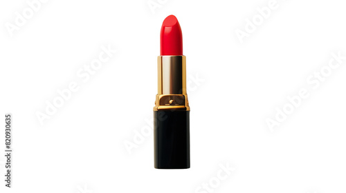 Crimson Elegance: A Lone Red Lipstick on a Blank Canvas