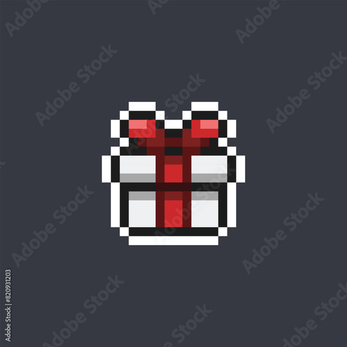 gift box in pixel art style