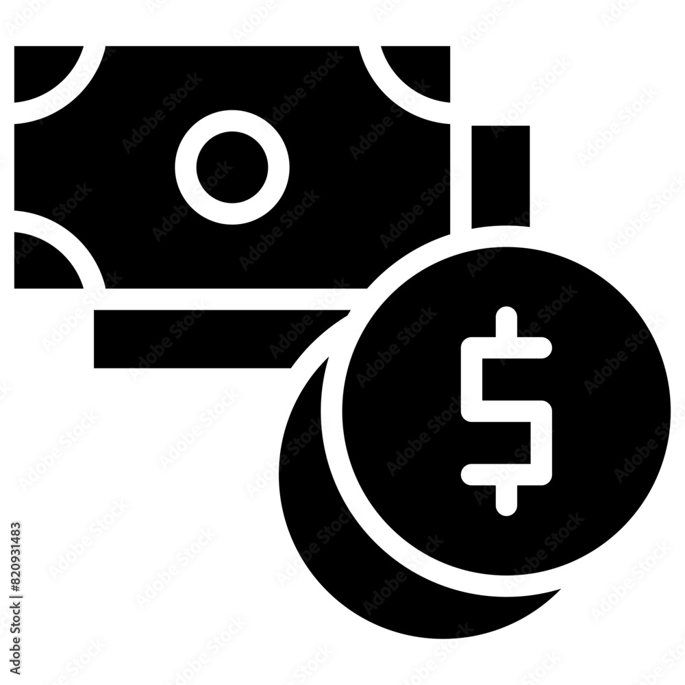 cash balance solid icon cash balance solid icon