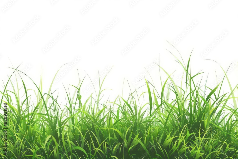 Obraz premium leaves of grass on white background