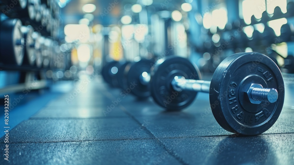 Fitness routine with focus on strength training at gym. Fitness routine with focus on strength training at gym.