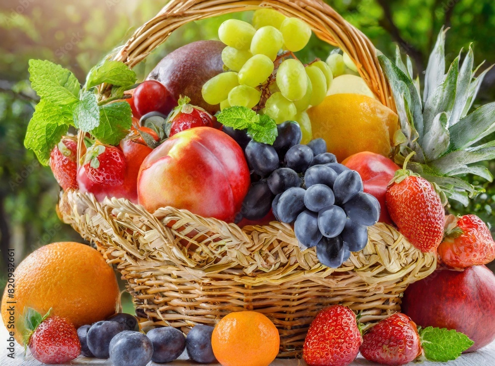 Basket full of fruits Basket full of fruits