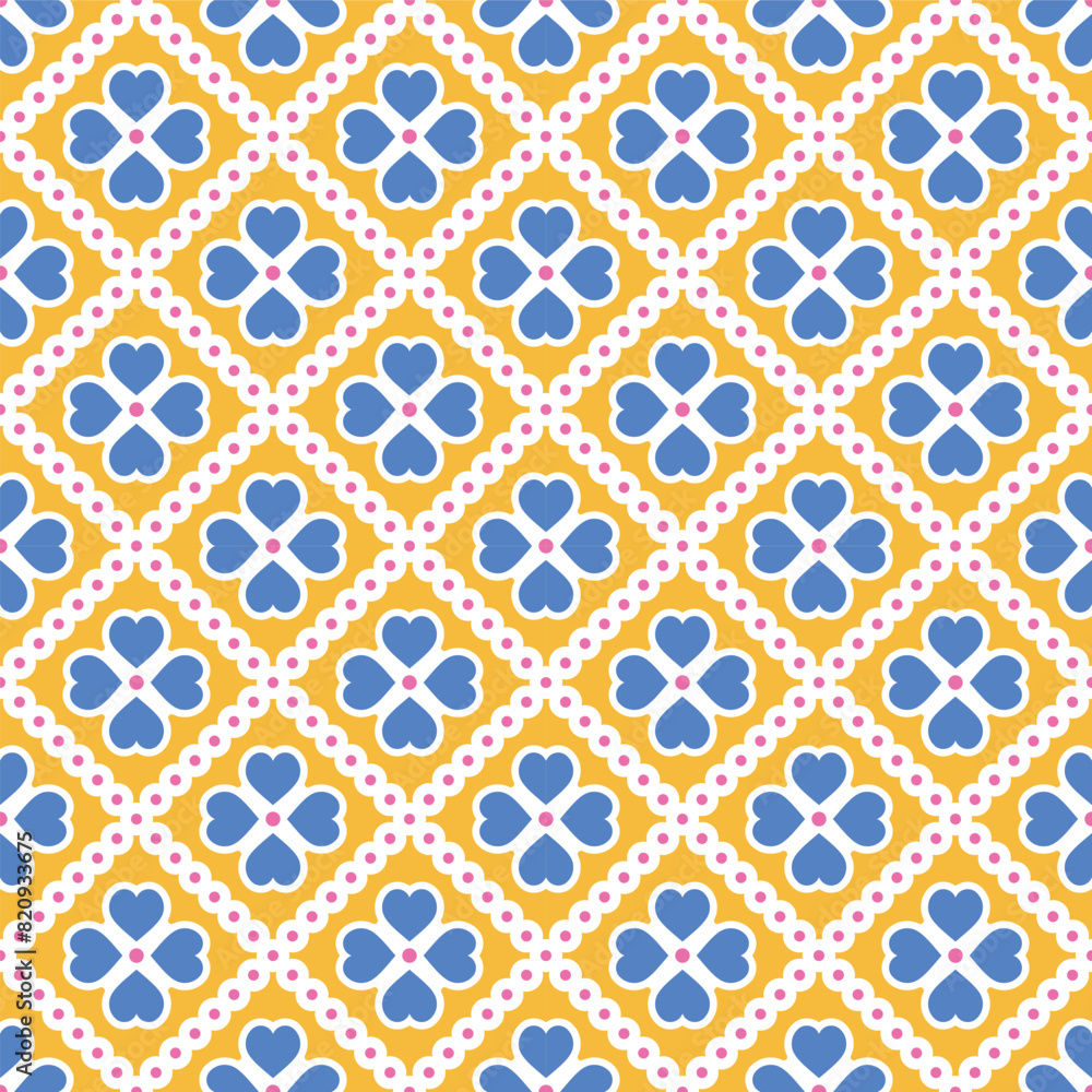 Fototapeta premium Retro style design background with abstract and geometric patterns. Pattern graphic used for wallpaper, tile, fabric, textile, interior.