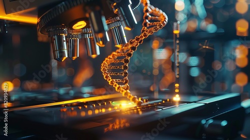 A DNA extraction process being conducted in a modern laboratory,