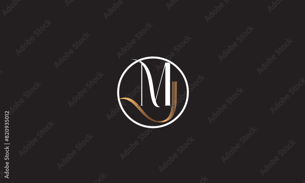 Obraz premium MJ, JM , J , M , Abstract Letters Logo Monogram