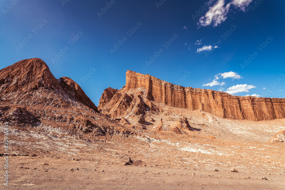 desert landscape of Valles de la Luna, in Atacama, Chile desert landscape of Valles de la Luna, in Atacama, Chile