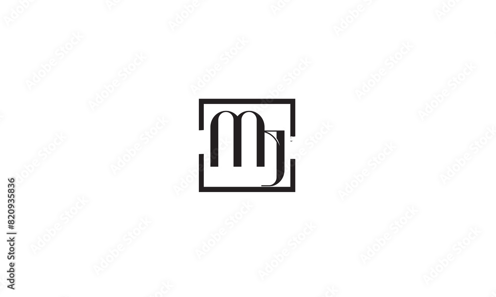 MJ, JM , J , M , Abstract Letters Logo Monogram MJ, JM , J , M , Abstract Letters Logo Monogram