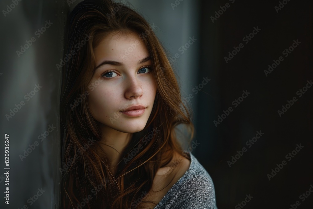Fototapeta premium Confident and Vibran. Beautiful Woman Expressing Individuality Through Fashion 