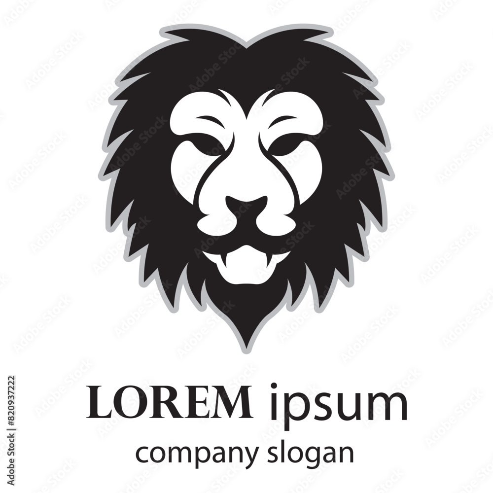 Elegant and dignified lion head logo design