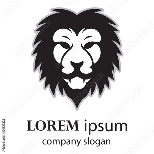 Elegant and dignified lion head logo design