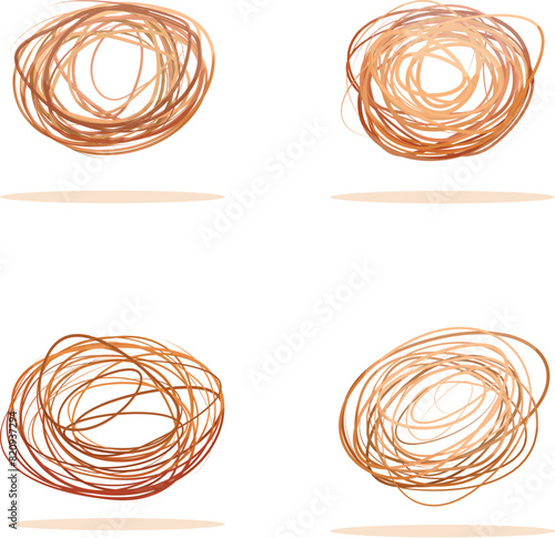 Bild auf Leinwand Tumbleweed icons set cartoon vector