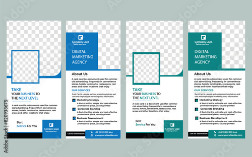 Modern creative corporate business dl flyer or rack card design