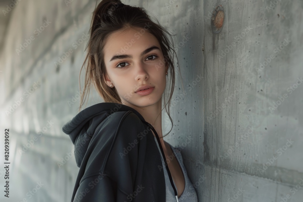Modern Beauty. Captivating Woman Showcasing Fashionable Style and Empowered Confidence Modern Beauty. Captivating Woman Showcasing Fashionable Style and Empowered Confidence
